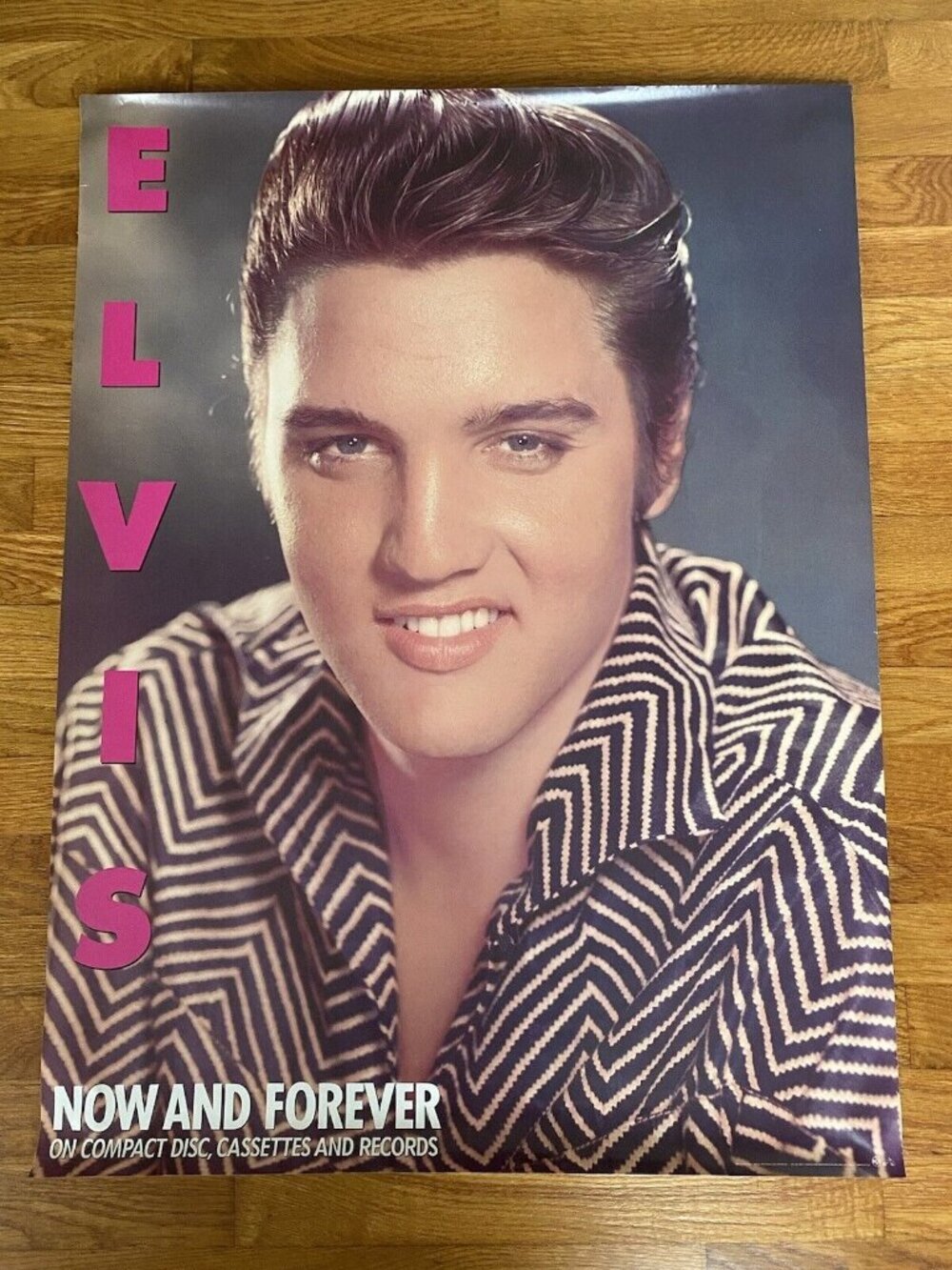 Elvis Presley Now and Forever Orig. 1987 Promo Poster 24x32 Never Hung
